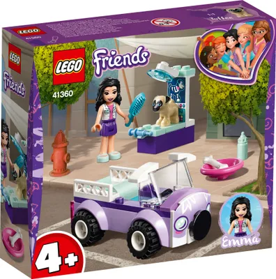 Produktbild von LEGO Friends Emmas mobile Tierarztpraxis 41360, Mehrfarbig, 50 Teile, ab 4 Jahren, 4cm hoch, 9cm lang, 5cm breit, inkl. Tierarztmobil, Emma & Hundefigur, bedruckte Teile, kompatibel mit allen LEGO Sets