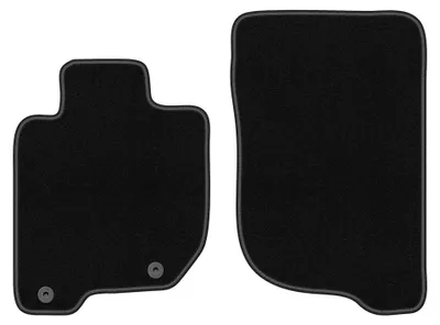 Produktbild von Velours-Fußmatten Vorne für Mitsubishi L200 IV 2006-2015 (Pickup) – 2-tlg, Schwarz, passgenau – Wielganizator BASIC