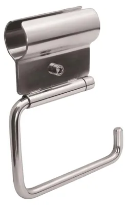Image de Porte-rouleau de papier toilette pour barres d'appui, en acier inoxydable poli