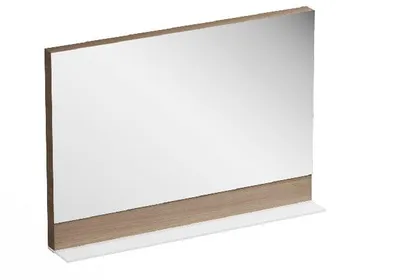 Image de Miroir de salle de bain RAVAK Formy 120 x 71 cm dans un cadre en noyer avec étagère X000000984