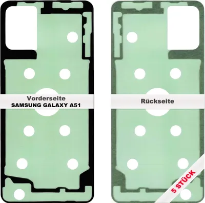 Produktbild von 5x Samsung Galaxy A51 A515F Akkudeckel Klebefolie Kleber Backcover Rahmen Batterie Glue