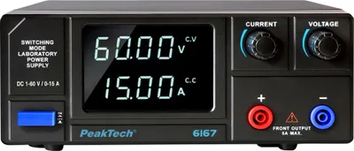 Produktbild von PEAKTECH Labornetzgerät P 6167, 1...60 V, 0...15 A, 900 W