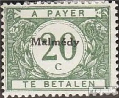 Produktbild von Briefmarken Belgische Post Malmedy 1920 Mi P3 gestempelt Ziffernzeichnung