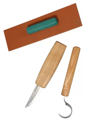 Produktbild von BeaverCraft Löffel-Schnitzwerkzeug-Set (2 Messer + Zubehör), BeaverCraft