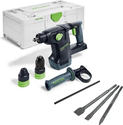 Produktbild von Festool Akku Kombihammer KHC 18 EB-Basic 577447 + Müllner Meißelsatz 230mm 3tlg