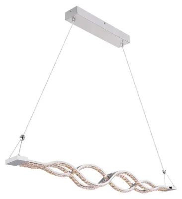 Produktbild von LED Hängeleuchte, Glaskristalle, Fernbedienung, dimmbar