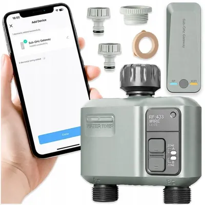 Produktbild von WiFi Bewässerungscomputer Tuya 2 Zonen – Intelligente Bewässerungssteuerung – Smart Garden Programmierer – App & Sprachsteuerung