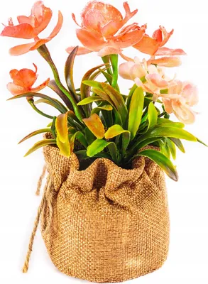 Produktbild von Deko Blume im Topf 16cm - Kleine Kunstpflanze wie echt - Tischdeko - Versch. Farben