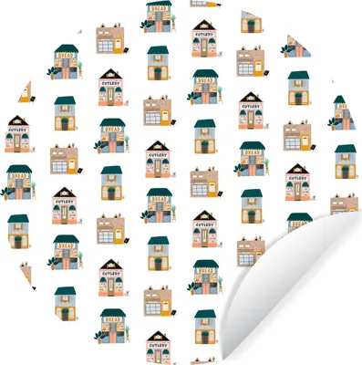 Produktbild von MuchoWow® - Tapetenkreis - Wandbild rund - Schlafzimmerdekoration - Wanddeko - runde Tapete - Kunst für zu Hause