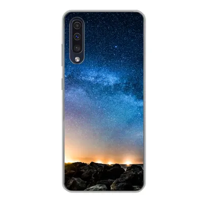 Produktbild von MuchoWow® Handyhülle Schutzhülle Hülle für Samsung Galaxy A50 Galaxie - Universum - Sonne - Jungen - Mädchen - Kinder Silikon Softcase Handy Hülle - Mobiltelefonhülle