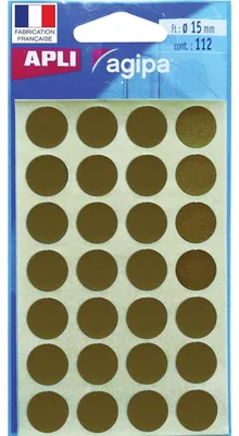 Zdjęcie produktu dla agipa 100602 agipa Markierungspunkte, rund, selbstklebend, gold