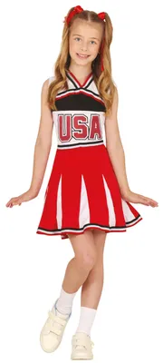 Immagine prodotto di costume da cheerleader carino per ragazze, taglia: 110/116