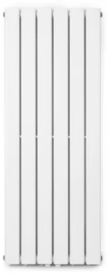Produktbild von Blumfeldt Badheizkörper, Design Heizkörper Flach, Sparsamer Flachheizkörper Vertikal, Wand-Röhrenheizungen, 485 W Vertikal Heizkörper mit Thermostat, Wandheizkörper für Badezimmer & Wohnzimmer