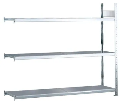 Produktbild von SCHULTE Lagertechnik Weitspannregal WS 2000 B1500xT600xH2000 mm Anbaufeld 3 Stahlböden Fachlast 400kg