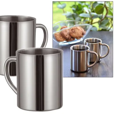 Produktbild von Edelstahl Trinkbecher Thermobecher Doppelwandig 2er Set