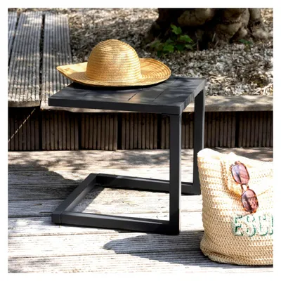 Produktbild von Beistelltisch Barbados aus Aluminium in Anthrazitgrau