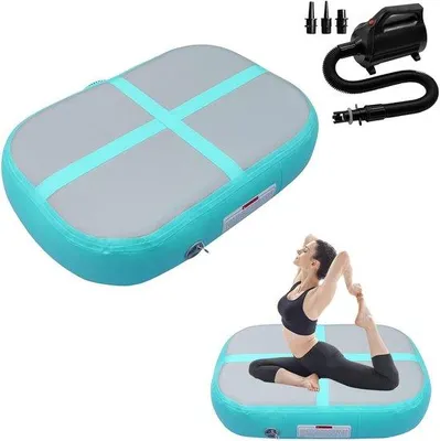 Productafbeelding van Opblaasbare gymnastiekmat, turnblok, trainingsblok, trainingsmat, sportblok, gymnastiekblok met pomp