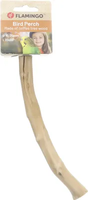 Obrázok produktu pre Držiak na sedenie pre papagáje Flamingo, farba: kafei (hnedá), materiál: drevo, dĺžka: 20 cm, priemer: 15-20 mm