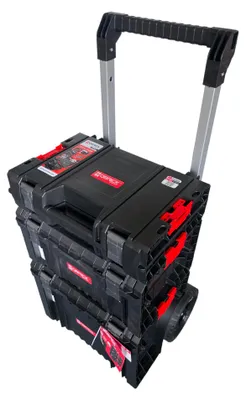Zdjęcie produktu dla Qbrick System PRO Set 1 2.0 Plus Zestaw wózek narzędziowy + walizka narzędziowa PRO + skrzynka narzędziowa PRO + wózek PRO 490 x 400 x 750 mm