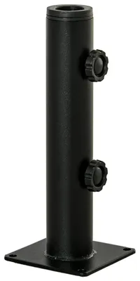 Produktbild von Sonnenschirmhalter - Bodenhülse - Für Betonboden - Ø 34/38/48 mm - 2 Feststellschrauben - Außenbereich - Schwarz