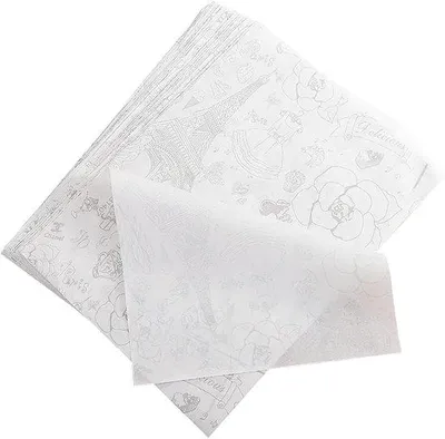 Produktbild von Wasserbeständiges, wasserdichtes, nicht-plakzendes Papierset für Lebensmittel, Butter, Käse, Sandwiches, Hamburger, Fritten, 26 x 36 cm, 100 Blätter