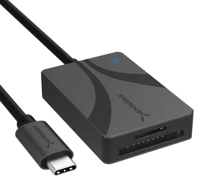 Produktbild von Sabrent CR-CSDM, MicroSDXC, SDXC, Schwarz, 5000 Mbit/s, Aluminium, Leistung, USB 3.2 Gen 1 (3.1 Gen 1) Type-C