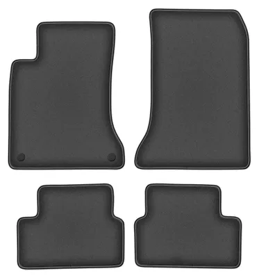 Image de Tapis de sol en moquette pour Mercedes W246 2011-2018 (B-klasa) – jeu 4 pièces, gris graphite, sur mesure – Wielganizator DURBAN