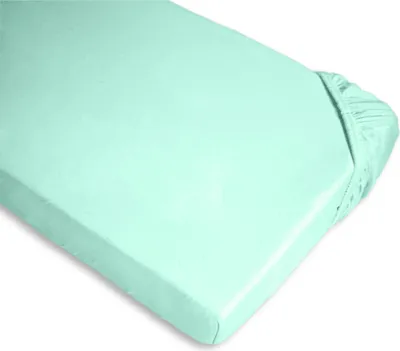 Produktbild von Baumwoll Jersey Spannbetttücher für Babys 70 x 140 cm,  Gruen