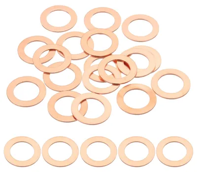 Produktbild von 18 Stück M14-Ringe, M14x22x1 mm Kupfer-Dichtungsringe, Sortiment flacher Dichtringe für Schrauben, Autos, Schiffe und Ausrüstung