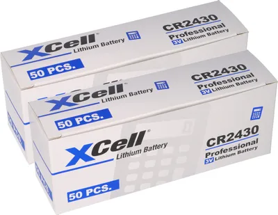 Zdjęcie produktu dla 100 x litowe ogniwo guzikowe CR2430 3 V / 290 mAh (20 x opakowanie po 5 sztuk)