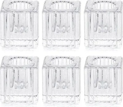 Productafbeelding van Famanu kaarsenstandaard, glas, 6 stuks - Modern design voor tafeldecoratie