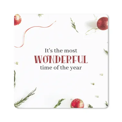Produktbild von MuchoWow® Mauspad Mousepad Weihnachten - Winter - Zitat 30x30 cm - Mousepads - Maus Mat - Pad - Mausunterlage - Gaming