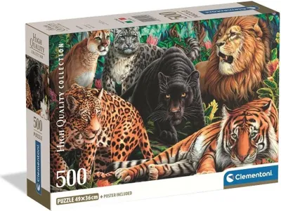 Immagine prodotto di Puzzle CLE 500 Gatti Selvatici Compatti 35584