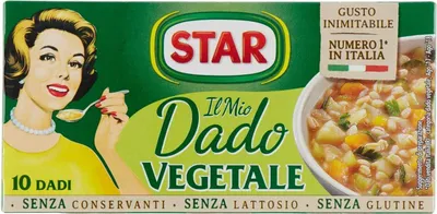 Produktbild von 3x Star veggie dado brodo Vegetarisch Suppenwürfel Brühe reich an Geschmack 10 pz