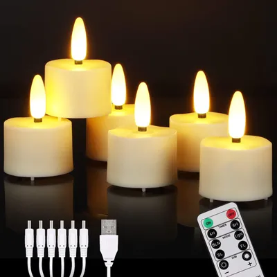 Immagine prodotto di Candele a batteria ricaricabili con telecomando, set da 6