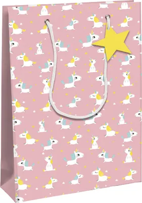 Produktbild von Clairefontaine Geschenktüte "Einhörner" mittel