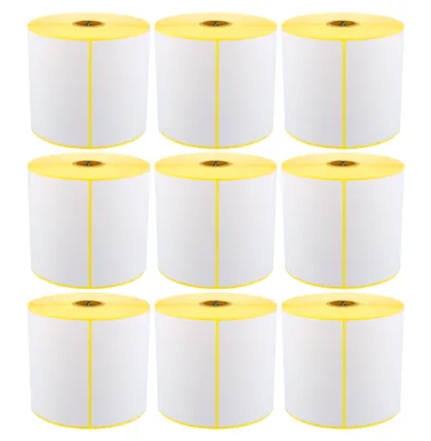 Produktbild von 9x ARLI Thermoetiketten 100x150 mm – 500 Stück pro Rolle – 25,4 mm Kern – Versandetiketten für DHL, DPD, GLS, UPS – Thermodirektdruck ohne Farbband