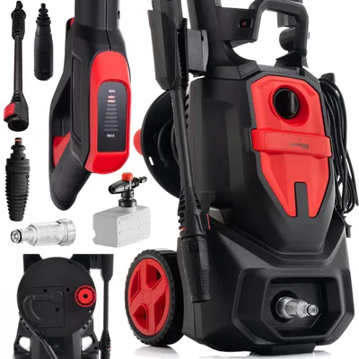 Zdjęcie produktu dla Myjka ciśnieniowa Lehmann Austin 1800 W, 260 bar, przepływ wody 450 l/h, ze zwijaczem węża 5 m, pianownicą i dyszą turbo, pistolet HYDRO TOUCH
