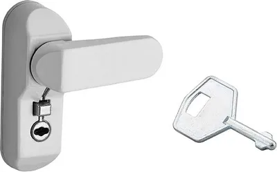 Image de Loqueteau de fenêtre bois, à clé, laqué blanc - THIRARD
