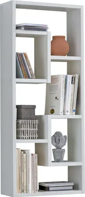 Imagen del producto de Estante de pared estrecho de madera blanca, 36x90 cm
