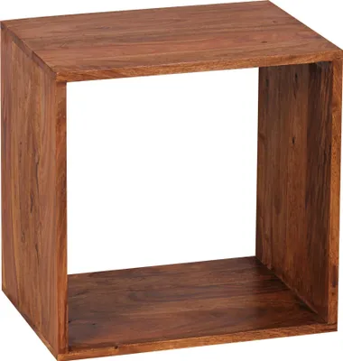 Regal Mumbai Sheesham 43,5cm Massivholz Cube Landhaus-Stil – Ansicht 1