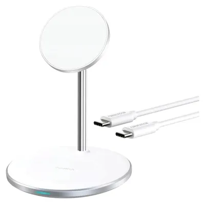 Obrázok produktu pre Choetech Bezdrôtová indukčná rýchla nabíjačka 2W1 + kábel Usb-C biela