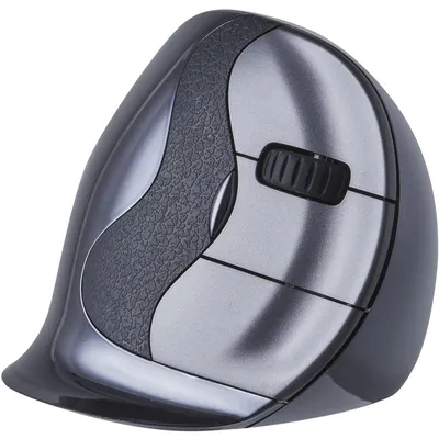 Produktbild von BakkerElkhuizen Evoluent D Medium Wireless, rechts, Vertikale Ausführung, Laser, RF Wireless, 3200 DPI, Schwarz