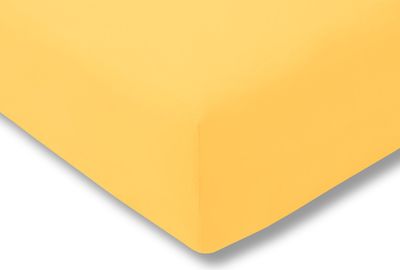Estella Jersey-Stretch Spannbetttuch Farbe sonne Größe 100x200 cm