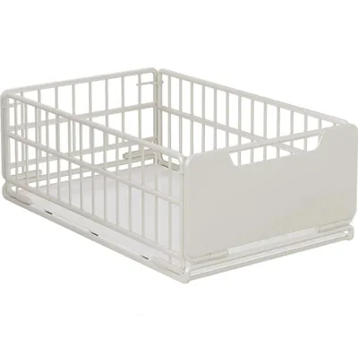 Obrázok produktu pre Organizér do skríň – výsuvný kôš do skríň – kovový – XL – do kuchyne a kúpeľne – biely
