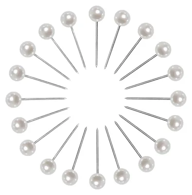 Produktbild von TOAOB Stecknadeln mit Kopf 200 Stück 3x15 mm Glaskopfnadeln aus Edelstahl