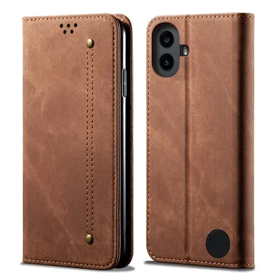 Obrázek produktu pro Pouzdro pro Nothing CMF Phone 1, Kožené Peněženkové Pouzdro s Magnetickým Uzavíráním a Stojánkem hnědé