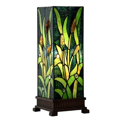 Produktbild von Clayre & Eef Tiffany Tischlampe 18x18x45 cm Grün Glas