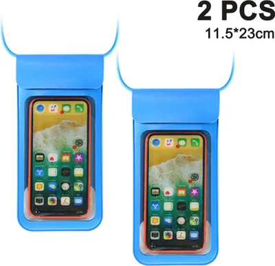 Produktbild von 2er-Pack wasserdichte Handyhš¹lle, universelle wasserdichte Handytasche, Trockentasche fš¹r iPhone (blau)