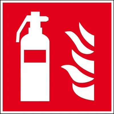 Produktbild von Brandschutzschild "Feuerlöscher", für Innen- und Außenbereiche, in verschiedenen Größen und Materialien verfügbar, Maße 20 x 20 cm, Material PVC-Folie, Techn. Eigenschaften selbstklebend, langnachleuchtend, Verpackungseinheit: 1 STK
